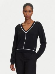 KARL LAGERFELD Sweter A3W18023 Czarny Regular Fit. Czarne swetry KARL LAGERFELD, m, bez wzorów, z syntetyku, bez ramiączek. Za 679.99 zł.