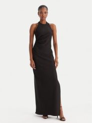 Eleh Sukienka wieczorowa EFW250216 Czarny Regular Fit. Czarne sukienki Eleh, bez wzorów, z syntetyku, wizytowe, bez kołnierzyka, bez ramiączek. Za 479.99 zł.