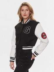 Guess Kurtka bomber W4RL56 KCD20 Czarny Relaxed Fit. Czarne kurtki Guess, xl, z aplikacjami, z syntetyku, bez kaptura. Za 449.99 zł.