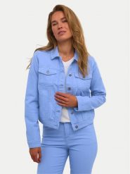 Kaffe Kurtka jeansowa Zelina 10506287 Błękitny Regular Fit. Niebieskie kurtki Kaffe, bez wzorów, z bawełny, bez kaptura. Za 189.99 zł.
