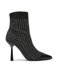 KARL LAGERFELD Botki KL31343 Czarny. Czarne botki KARL LAGERFELD, bez wzorów, z materiału, bez obcasa, na szpilce, bez zapięcia. Za 599.99 zł.