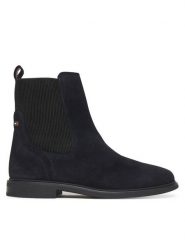 Tommy Hilfiger Sztyblety Flag Boot FW0FW08780 Granatowy. Niebieskie botki Tommy Hilfiger, bez wzorów, ze skóry, bez obcasa, na płaskiej podeszwie, bez zapięcia. Za 449.99 zł.