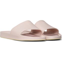 Klapki damskie różowe Melissa Beach Slide AD. Czerwone klapki Melissa, bez wzorów, z materiału, bez obcasa, bez zapięcia. Za 199.99 zł.