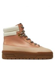 Pollini Trzewiki SA21274G0LTH461A Beżowy. Brązowe botki Pollini, bez wzorów, ze skóry, bez obcasa, na płaskiej podeszwie, bez zapięcia. Za 1,409.00 zł.