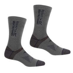 Wool Hiker unisex skarpety wełniane 2-pak. Brązowe skarpetki Regatta, bez wzorów, z wełny. W wyprzedaży za 79.99 zł.