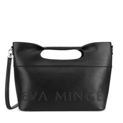 Torebka Eva Minge. Czarne torebki klasyczne Eva Minge, bez wzorów, klasyczne, bez dodatków. Za 369.99 zł.