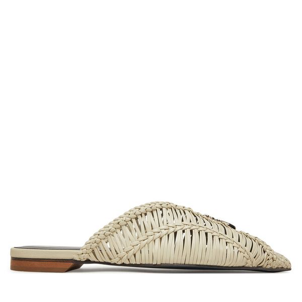 Klapki Patrizia Pepe. Brązowe klapki Patrizia Pepe, bez wzorów, bez obcasa, bez zapięcia. Za 919.99 zł.