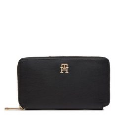 Portfel Tommy Hilfiger. Czarne portfele Tommy Hilfiger, bez wzorów. Za 229.99 zł.