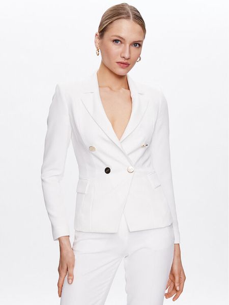 Liu Jo Marynarka CA3044 T2200 Biały Regular Fit. Białe marynarki i żakiety Liu Jo, bez wzorów, z syntetyku, bez ramiączek. Za 1,149.00 zł.