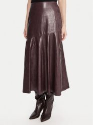 French Connection Spódnica z imitacji skóry 73ZAP 60 Bordowy Regular Fit. Czerwone spódnice French Connection, bez wzorów, ze skóry, midi. Za 449.99 zł.