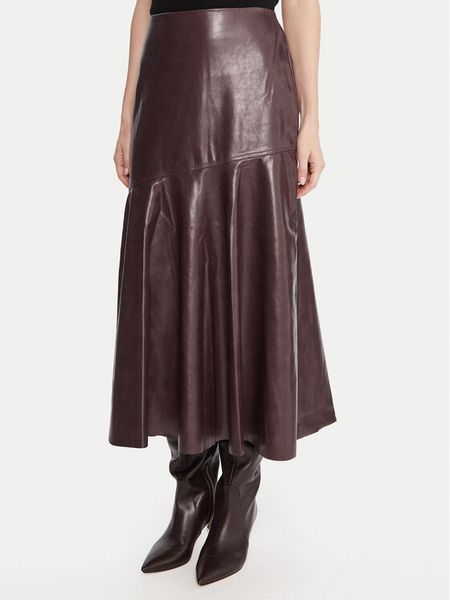 French Connection Spódnica z imitacji skóry 73ZAP 60 Bordowy Regular Fit. Czerwone spódnice French Connection, bez wzorów, ze skóry, midi. Za 319.99 zł.