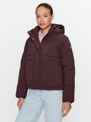 Champion Kurtka puchowa Hooded Jacket 116921 Brązowy Custom Fit. Brązowe kurtki Champion, s, bez wzorów, z puchu, bez kaptura. Za 409.99 zł.