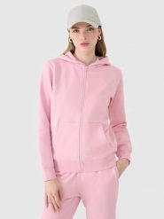 4F Bluza dresowa rozpinana z kapturem damska - różowa M. Czerwone bluzy z kapturem 4f, m, bez wzorów, z bawełny, z kapturem. Za 149.99 zł.