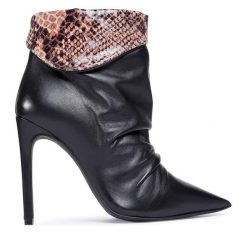 Botki Eva Longoria. Czarne botki Eva Longoria, bez wzorów, bez obcasa, na szpilce, bez zapięcia. Za 519.99 zł.
