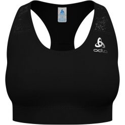 Biustonosz sportowy Odlo Bralette ESSENTIAL PRINT. Czarne biustonosze sportowe ODLO, bez wzorów. W wyprzedaży za 110.00 zł.
