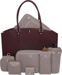 Torba Stackers burgundowa z kompletem akcesoriów 8 el. Czerwone torby podróżne Stackers, bez wzorów. Za 1,419.00 zł.