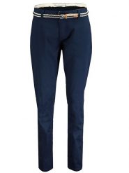 Geographical Norway Spodnie chino "Petunia" w kolorze granatowym rozmiar: L. Niebieskie chinosy Geographical Norway, bez wzorów, z tkaniny. Za 101.23 zł.