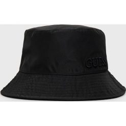 Guess kapelusz kolor czarny. Czarne kapelusze Guess, z aplikacjami. W wyprzedaży za 119.99 zł.