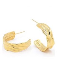 MOODE Kolczyki-półkreole "Eloise" rozmiar: onesize. Żółte kolczyki MOODE, ze stali. Za 100.75 zł.