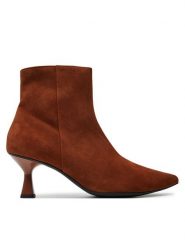 HÖGL Botki 8-106502 Brązowy. Brązowe botki Högl, bez wzorów, ze skóry, bez obcasa, na szpilce, bez zapięcia. Za 579.99 zł.