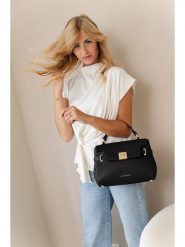 Lia Biassoni Skórzana torebka w kolorze czarnym - 30 x 22 x 10 cm rozmiar: onesize. Czarne torebki klasyczne Lia Biassoni, bez wzorów, z materiału, przez ramię, bez dodatków. Za 339.99 zł.