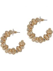 Otazu Pozłacane kolczyki-półkreole z kryształami Swarovski rozmiar: onesize. Żółte kolczyki Otazu, z kryształem, pozłacane. Za 86.99 zł.