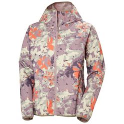 Damska kurtka wodoodporna Helly Hansen Graphic. Fioletowe kurtki przeciwdeszczowe Helly Hansen, bez wzorów, bez kaptura. W wyprzedaży za 580.50 zł.