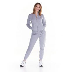 Bluza miękka z zamek błyskawiczny na co dzień. Szare bluzy LEONE 1947 APPAREL, s, bez wzorów, z bawełny, bez kaptura, na fitness i siłownię. W wyprzedaży za 201.87 zł.