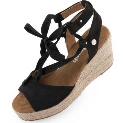 Glemo Sandały na Koturnie 9 cm — Czarne Vegan (Rozm. 39). Czarne sandały LUNA SANDALS, bez wzorów, boho, bez obcasa, na koturnie, bez zapięcia. Za 180.99 zł.