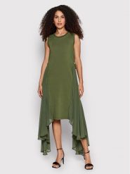 Liu Jo Sport Sukienka codzienna TA2180 J0088 Zielony Regular Fit. Zielone sukienki Liu Jo Sport, na co dzień, s, bez wzorów, z bawełny, sportowe, bez kołnierzyka, bez ramiączek, proste. Za 279.99 zł.