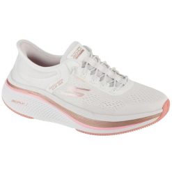 Buty do biegania damskie, Slip-Ins: Go Run Elevate 2.0 - Banyan. Białe buty do biegania Skechers, bez wzorów, bez zapięcia, do biegania. Za 429.99 zł.