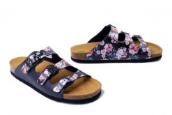 DR. BRINKMANN 700754-05 blau, klapki damskie. Niebieskie klapki Dr. Brinkmann, bez wzorów, bez obcasa, bez zapięcia. Za 219.90 zł.