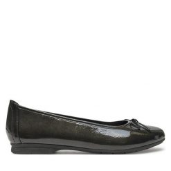 Baleriny Jana. Szare baleriny JANA, bez wzorów, bez obcasa, bez zapięcia. Za 129.99 zł.