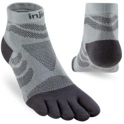 Skarpety do biegania damskie Injinji Ultra Run Mini-Crew. Szare skarpetki Injinji, bez wzorów. Za 85.99 zł.