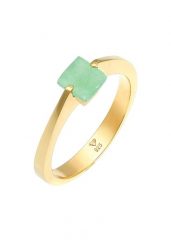 Elli PREMIUM Damska klasyczna piramida elegancka z kamieniem jadeitowym w pozłacanym srebrze 925 Sterling Silver Pierścionki 1 ct Damski. Szare pierścionki Elli PREMIUM, z jadeitem, pozłacane. Za 328.99 zł.