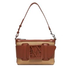 Torebka Armani Exchange. Brązowe torebki klasyczne Armani Exchange, bez wzorów, klasyczne, bez dodatków. Za 379.99 zł.