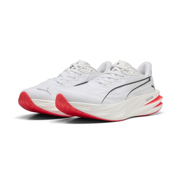 Damskie buty do biegania Deviate Pure NITRO™ PUMA. Białe buty do biegania Puma, bez wzorów, z materiału, bez zapięcia, do biegania. Za 640.99 zł.