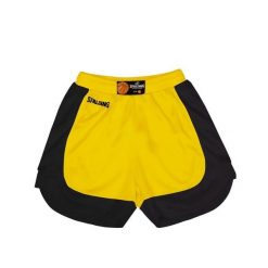 Szorty Spalding Hustle. Czarne szorty sportowe spalding, bez wzorów, z materiału, na fitness i siłownię. Za 161.50 zł.