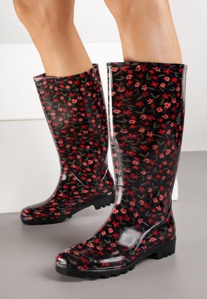 Czarne Kalosze Ozdobione Kwiatami Olivorie. Czarne kalosze Born2be, bez wzorów, z jeansu, bez zapięcia. Za 69.99 zł.