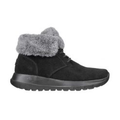 Buty Skechers Skechers On-The-Go Joy Plush Dreams czarne (144042-BKGY). Czarne trekkingi Skechers, bez wzorów, z gumy, za kostkę, bez zapięcia. Za 289.00 zł.