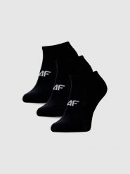 4F Skarpetki casual stopki (3-pack) damskie - czarne 35-38. Czarne skarpetki 4f, bez wzorów, z bawełny. Za 44.99 zł.