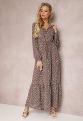Ciemnozielona Sukienka Phinene. Zielone sukienki Renee, l, z aplikacjami, z zamszu, boho, bez kołnierzyka, bez ramiączek, maxi, koszulowe. W wyprzedaży za 110.49 zł.