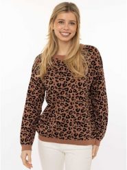 Zwillingsherz Sweter w kolorze jasnobrązowym rozmiar: L/XL. Brązowe swetry Zwillingsherz, l, bez wzorów, z bawełny, bez ramiączek. Za 130.99 zł.