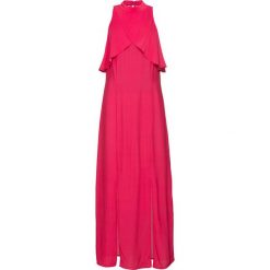 Długa sukienka z odsłoniętymi ramionami bonprix różowy hibiskus. Sukienki marki Marie Zélie. Za 79.99 zł.