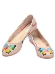 Goby Baleriny w kolorze beżowym ze wzorem rozmiar: 38. Brązowe baleriny Goby, bez wzorów, z materiału, bez obcasa, bez zapięcia. Za 165.71 zł.