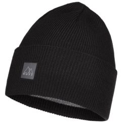 Czapka dla dorosłych Buff Crossknit Hat. Czarne czapki zimowe Buff, bez wzorów, sportowe. Za 119.55 zł.