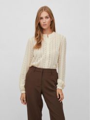 Vila Koszula Chikka 14082977 Écru Regular Fit. Koszule Vila, xxl, bez wzorów, z syntetyku, bez kołnierzyka, bez ramiączek. Za 119.99 zł.