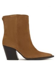 Steve Madden Botki 11005650 Brązowy. Brązowe botki Steve Madden, bez wzorów, ze skóry, bez obcasa, na słupku, bez zapięcia. Za 859.99 zł.