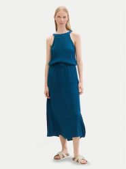 Tom Tailor Sukienka letnia 1041514 Niebieski Regular Fit. Niebieskie sukienki Tom Tailor, bez wzorów, z wiskozy, bez kołnierzyka, bez ramiączek. Za 159.99 zł.