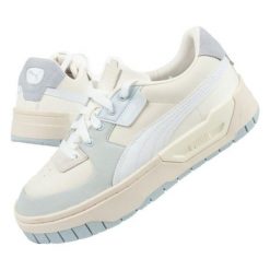 Buty sportowe Puma Cali Dream 383112 06 białe. Białe buty treningowe bez wzorów, ze skóry ekologicznej, bez zapięcia. Za 310.47 zł.